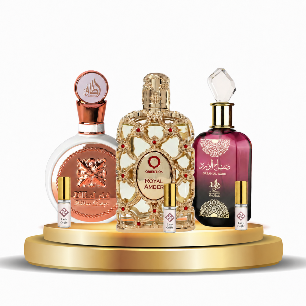 Kit Descoberta Árabe 3 Decants femininos 9 ml